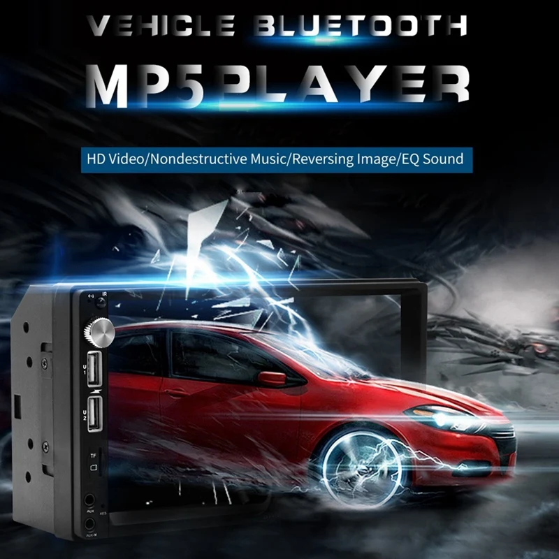 2 Din автомобильное радио 7 дюймов пресс-экран MP5 плеер мультимедиа аудио Bluetooth USB