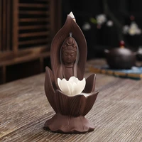 new product zisha lotus guanyin backflow aromatherapy oven home furnishing ornaments crafts backflow incense oven decor