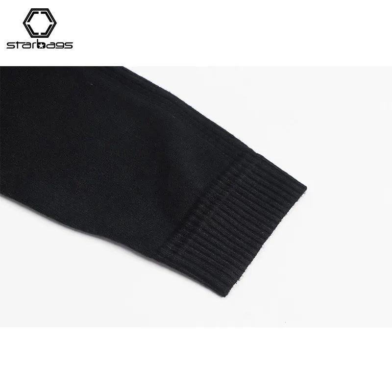 

Starba pp Original brand German new men's Pullover Sweater European and American street color diamond skull round neck pure wool