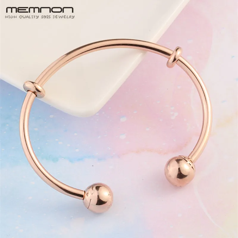 

Autumn collection Top quality Moments Rose Gold Open Bangle Bracelets for women fit 925 Sterling Silver Charms Beads DIY jewelry