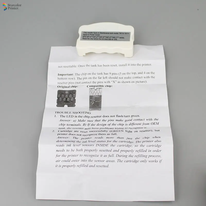 Резервуар для обслуживания T6710 T6711 устройство сброса микросхем принтера Epson WF-4630