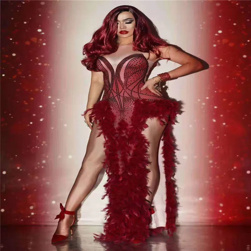 A01 Сексуальное Женское пальто с перьями женское платье для танцев на шесте