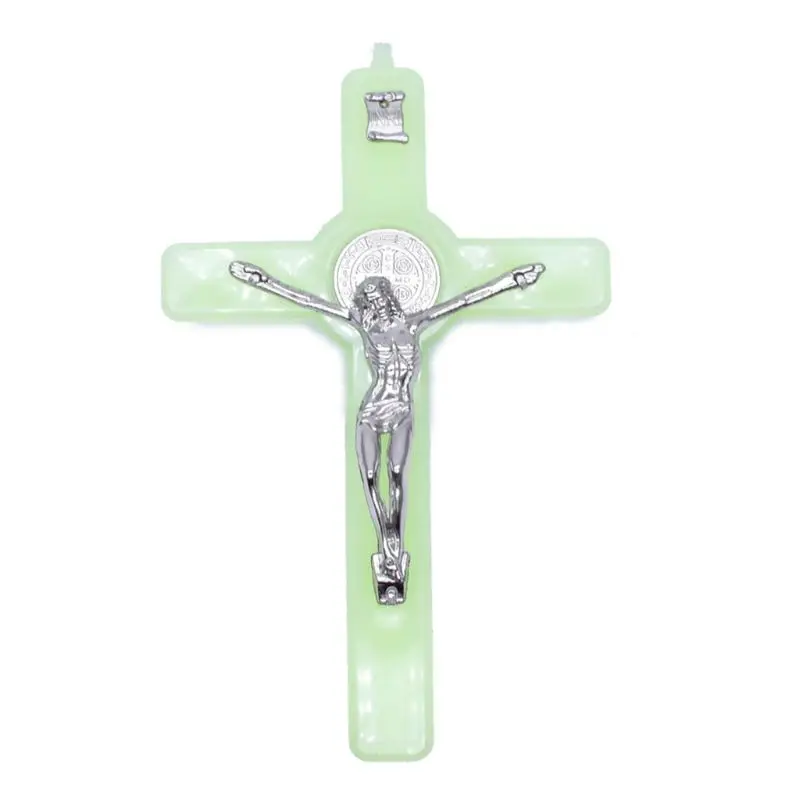 Buy Christ Jesus Cross Luminous Glow in the Dark Pendant Crucifix Ornaments Charm Necklace Making