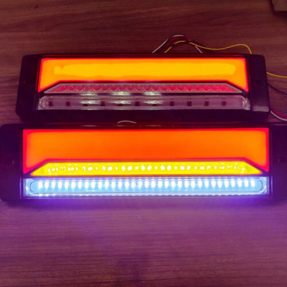 

2pcs LED Parking Taillight Lamp Beads 12V Waterproof Trailer 500LM Signal Light