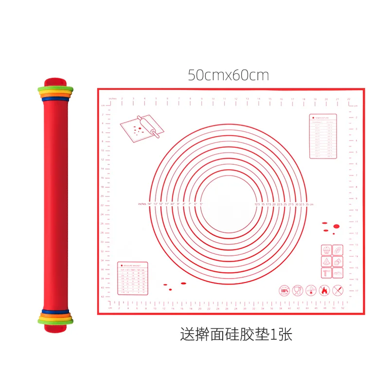 

Silicone Roller Rolling Pin Kitchen Practical Non Stick Baking Cookie Rolling Pin Dumpling Cake Tools Deegroller Bakeware DF50GM