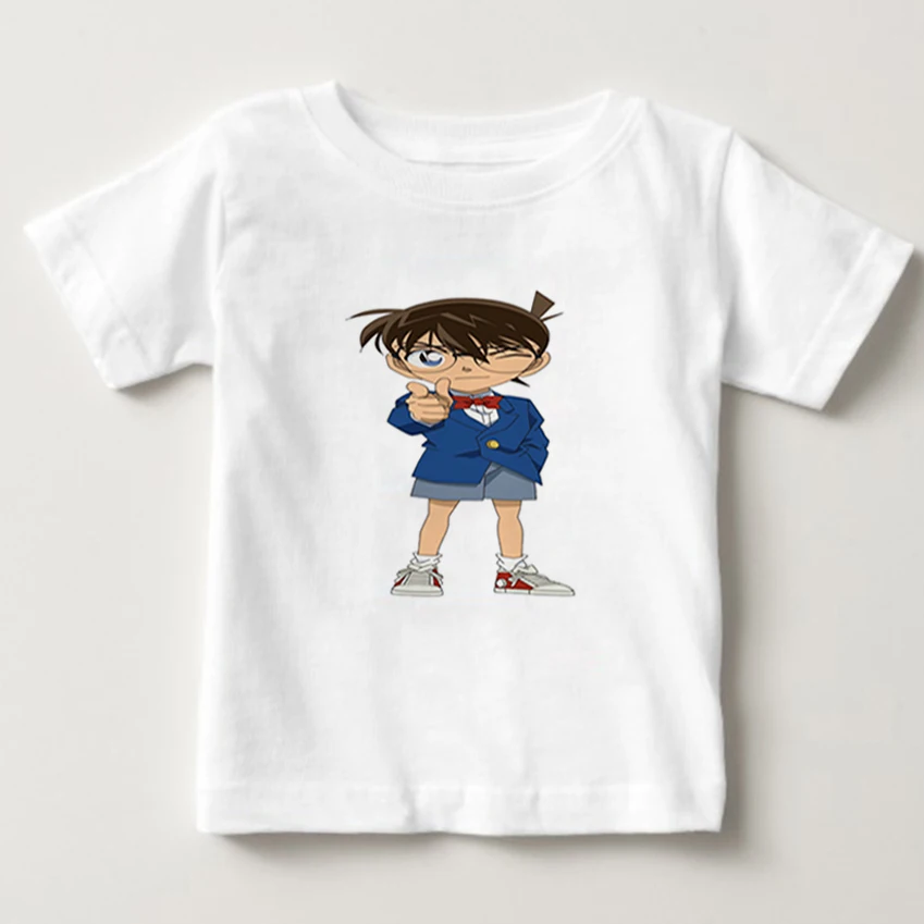 

Japan Cartoon Anime Detective Conan T Shirt Kids Summer Tops Cotton T Shirt Children Short Sleeves T-shirt Boys Girls Tees NN