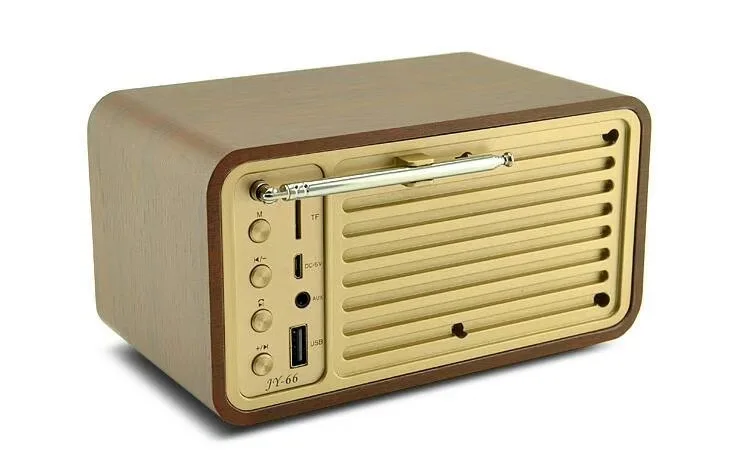 Ретро портативный Bluetooth динамик деревянный корпус разъема в карты fm-радио с антенной Беспроводной плеер аудио сабвуфер Caixa De Som F4075