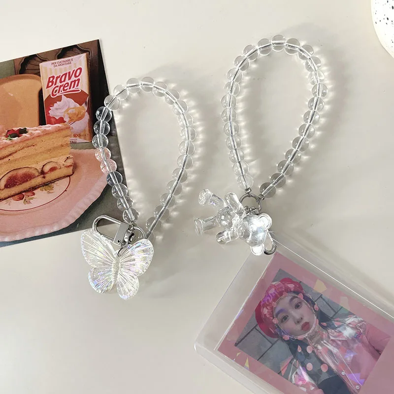 Корейский браслет ins лазерный медведь бабочка брелок для девушки рюкзак подвеска
