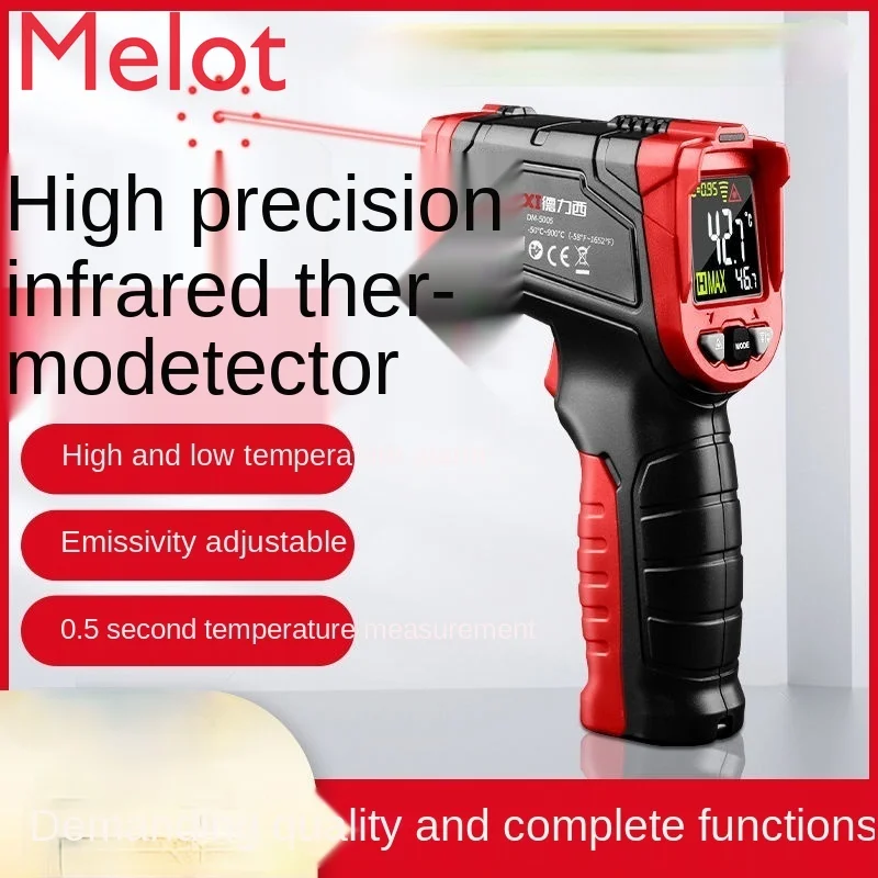 

Infrared Thermometer Industrial Electronic Water Temperature Detector High Precision Thermometer Oil Temperature Thermometer
