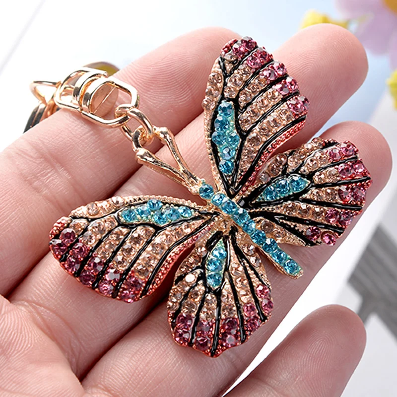 2020 новые модные украшения красочные бабочки брелок сплав ремесло автомобиль
