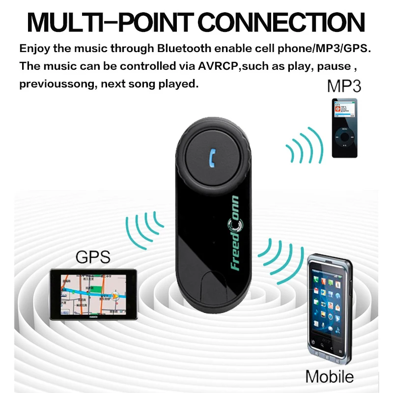Гарнитура для мотоциклетного шлема FreedConn T-COM VB 800m Bluetooth 5 0 | Автомобили и мотоциклы