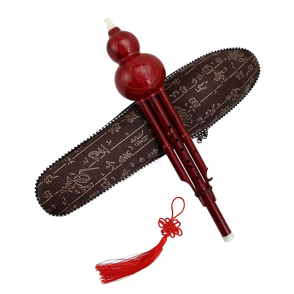 

Muspor Chinese Traditional Hulusi Gourd Cucurbit Flute C/Bb Professional Ethnic Musical Woodwind Instrument for Beginner Gifts
