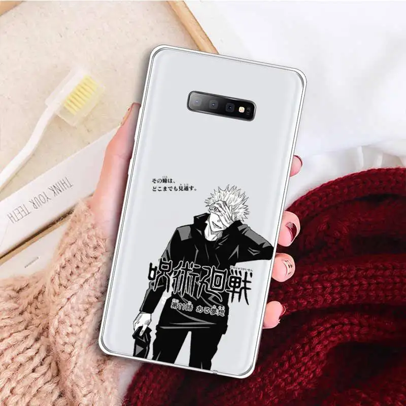 

Japanese Anime Jujutsu Kaisen Phone Case Transparent For Samsung Galaxy A 71 21s S note 8 9 10 plus 20 ultra
