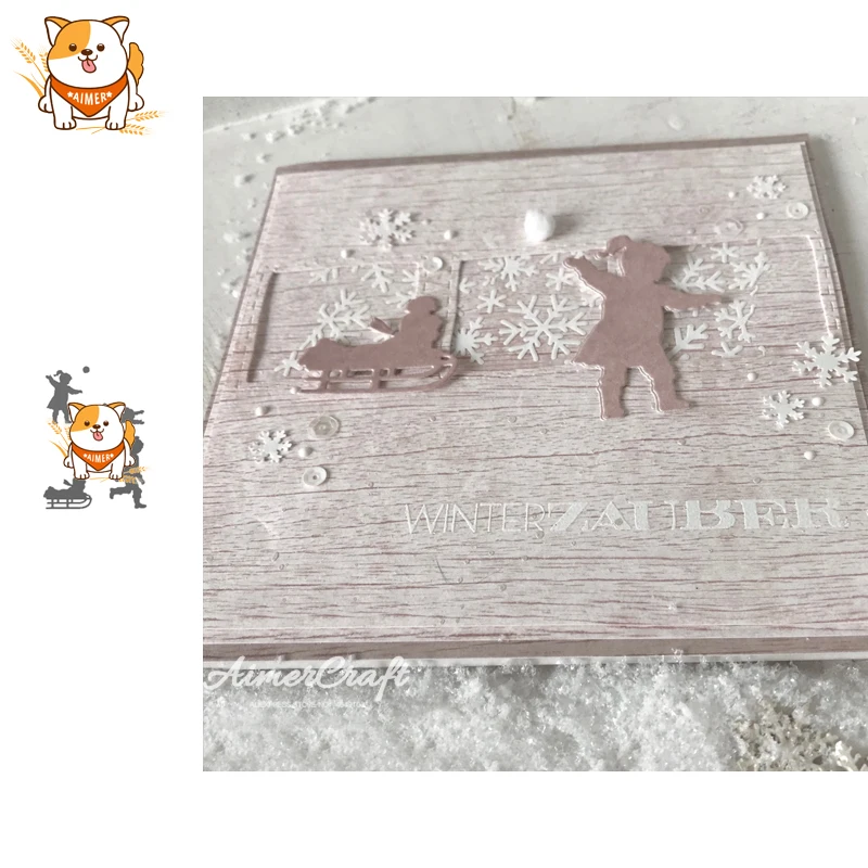 Металлические штампы для мальчиков и девочек со снежинками искусственное