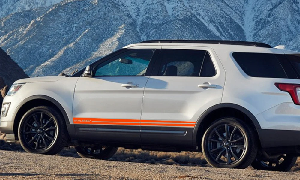 2 шт. для Ford Explorer Автомобильная боковая полоса наклейка DIY Автомобильная виниловая пленка гоночные спортивные наклейки Стайлинг автомобильные принадлежности для тюнинга