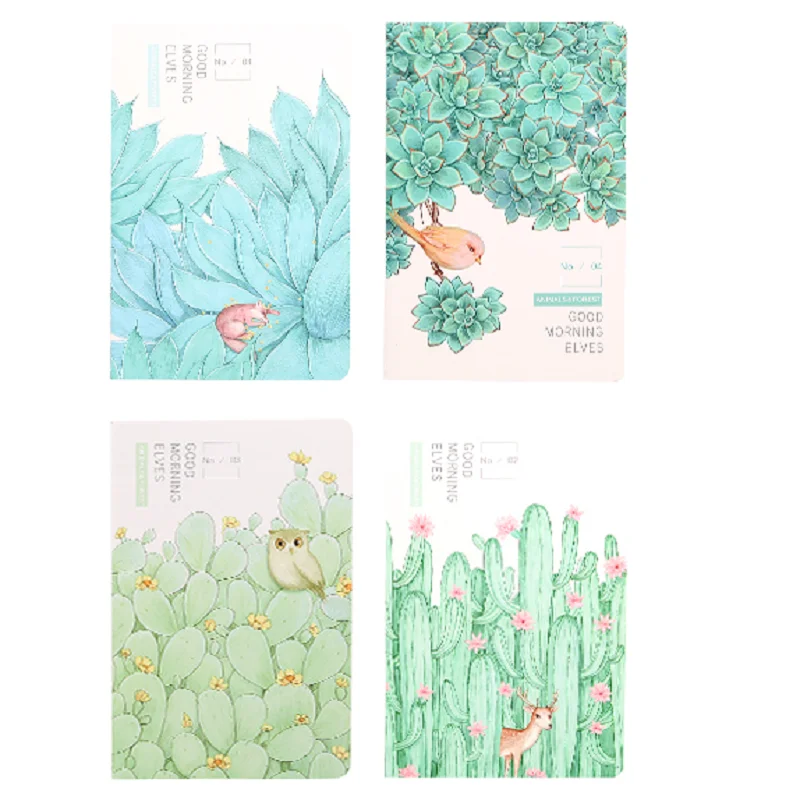 B5 Good Morning Elves Notebook Green Garden Softcover Note Book Lined Pages Best Gift 254*174mm 80 sheets/ 160 pages | Канцтовары для