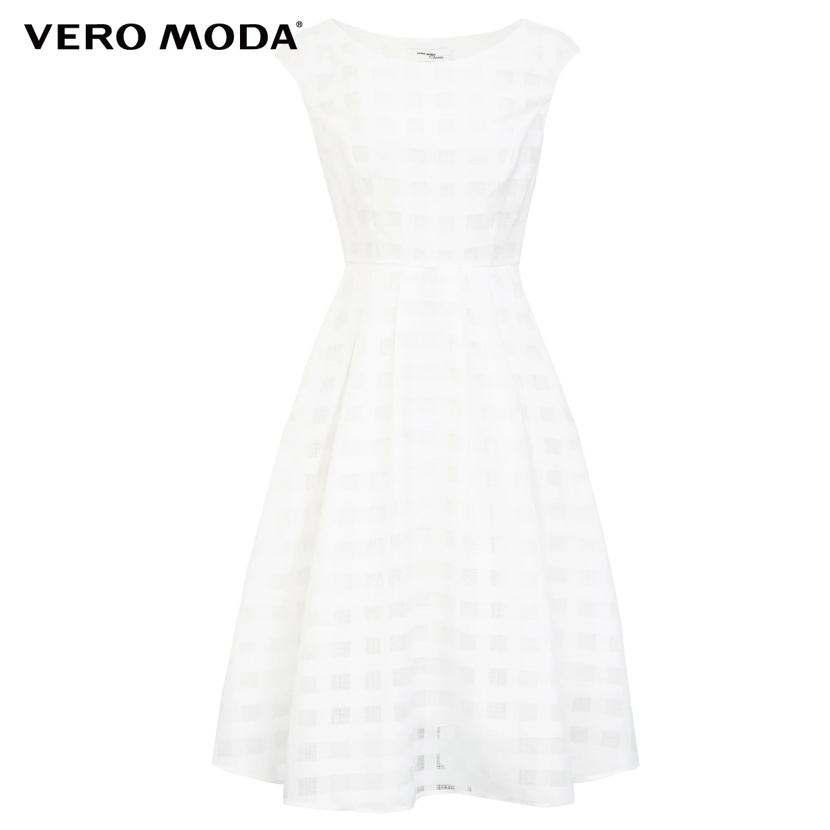 

Vero Moda Women's Vintage OL Simple Plaid O-Neckline Sleeveless Dress | 31937A520