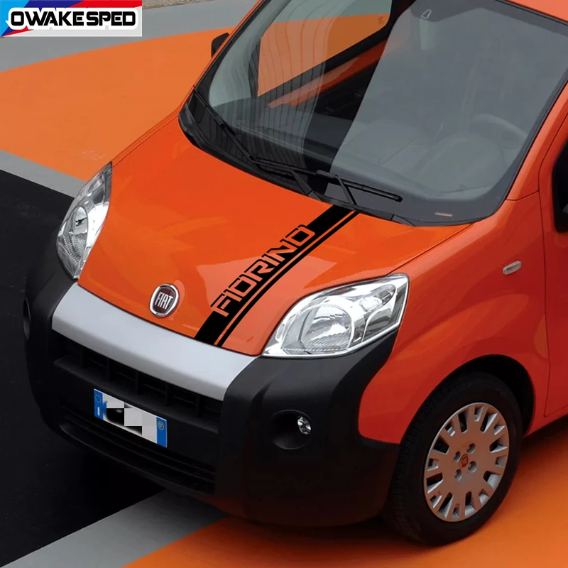 

Car Hood Sticker Engine Cover Decor Vinyl Decals For Fiat Fiorino MPV Bus Sport Stripes Auto Body Film Exterior Accessories