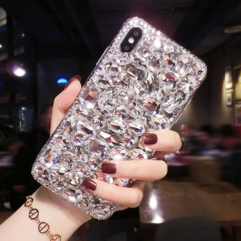 Роскошный ювелирный кристалл бриллиант подвеска для iPhone 6 7 8 Plus 11 12 Pro X XR Xs Max чехол