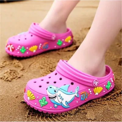 2020 летние сабо детская обувь мультяшная Акула для мальчиков и девочек Эва