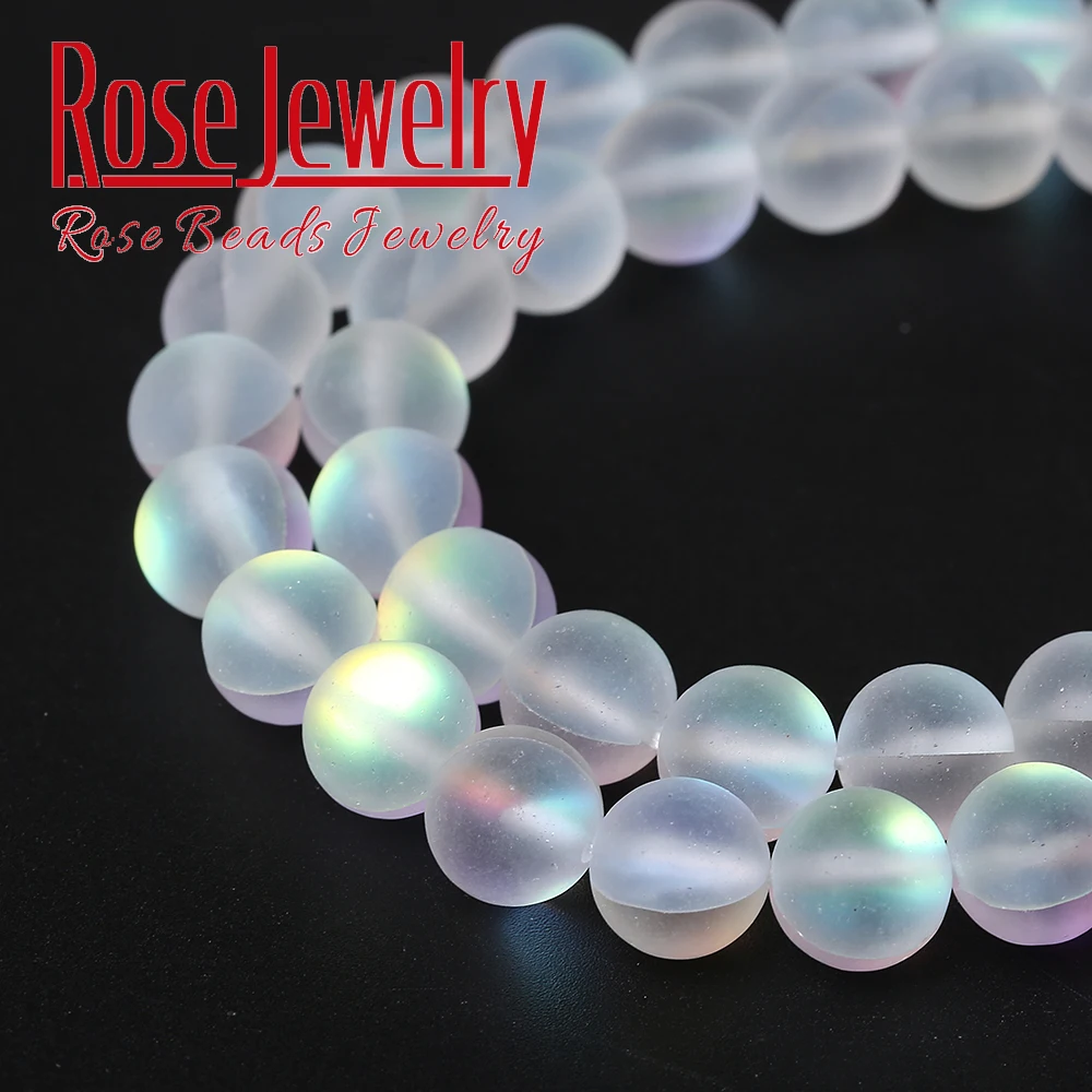 Матовые Белые Бусины A + из австрийского хрусталя круглые бусины с блестками и