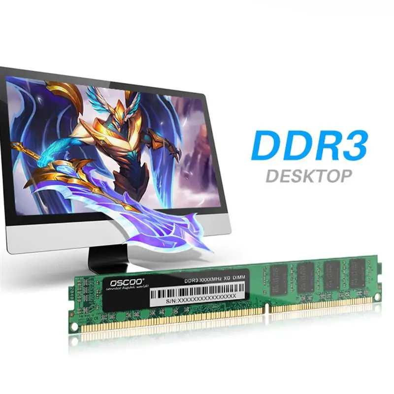 Фото ОЗУ OSCOO DDR3 2 ГБ/4 ГБ/8 ГБ 1600 МГц UDIMM память 240Pin материнские платы панель памяти для ПК