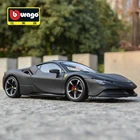 Bburago 1:24 Ferrari SF90 Stradale черный спортивный автомобиль статический литой автомобиль Коллекционная модель автомобиля игрушки