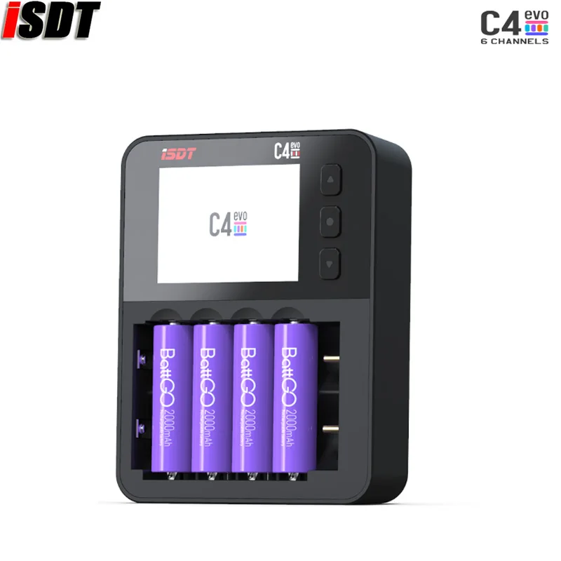 Интеллектуальное зарядное устройство ISDT C4 EVO с выходом Type-C QC3.0 для литий-ионных