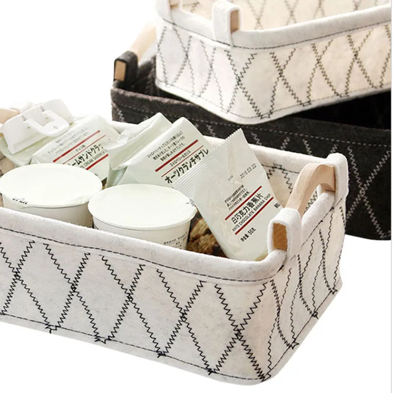 

Square Canvas Clothes Storage Box Desk Stationery Storage Basket Cosmetic Debris Finishing Box Scarf Socks Storage Basket Bags