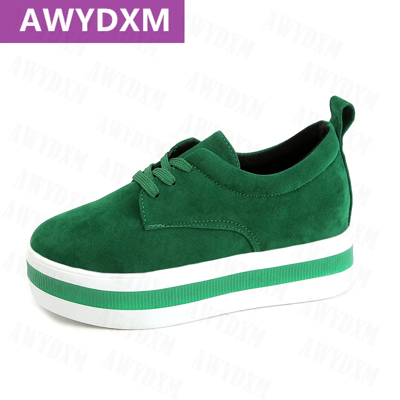 

Women Flats Sport Shoes 2021 New Spring Autumn Designer Suedue Increase Lace Up Running Walking Sneakers Fashion Shoes Zapatos