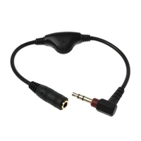 3 5mm jack aux male to female adapter cable audio stereo cord with volume control straightelbow