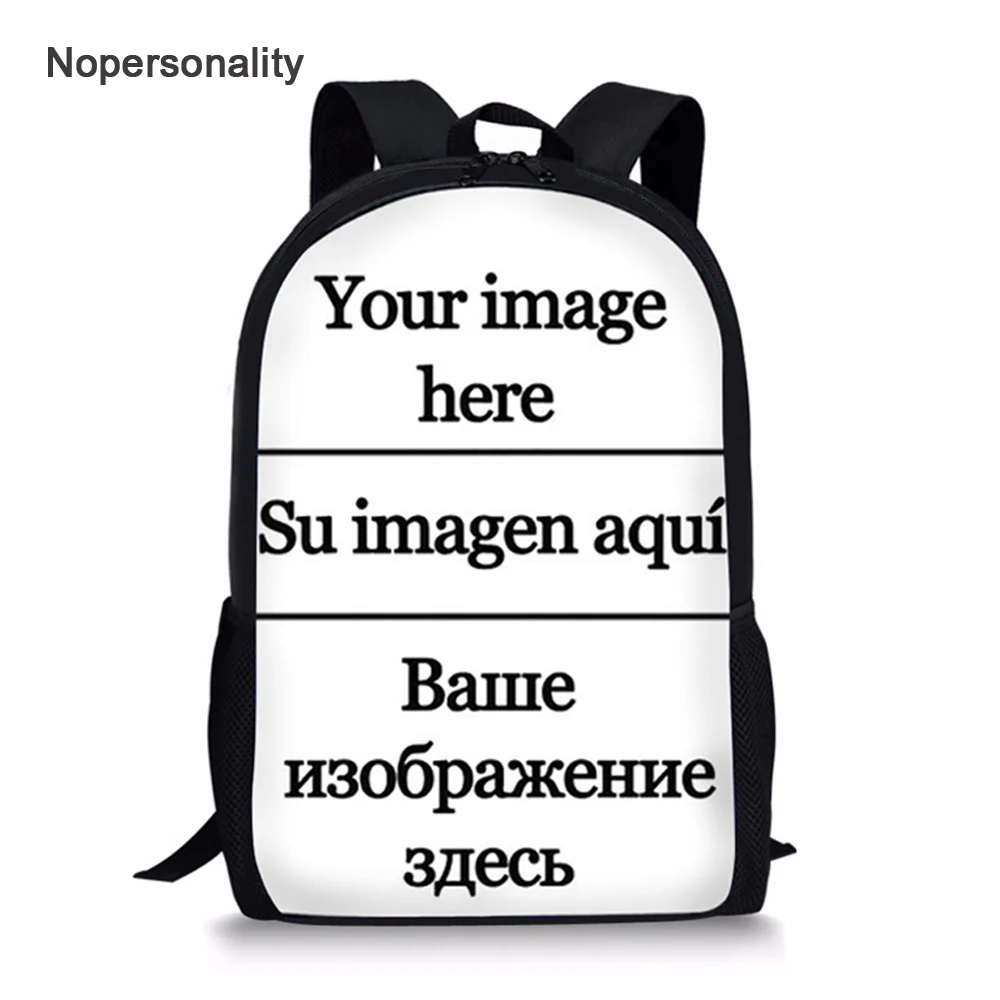 Школьная сумка Nopersonality для подростков, милый детский портфель с рисунком логотипа, для мальчиков и девочек