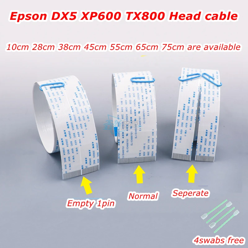 10PCS DX5 XP600 TX800 print head/data cable for Skycolor Allwin Xuli Witcolor Human Galaxy printer 31p hcable Epson head - купить по