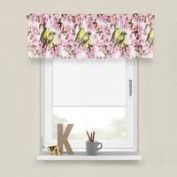 customized roman curtain short drapery half curtain colorfully repeating soft wave small window living room kitchen locker door