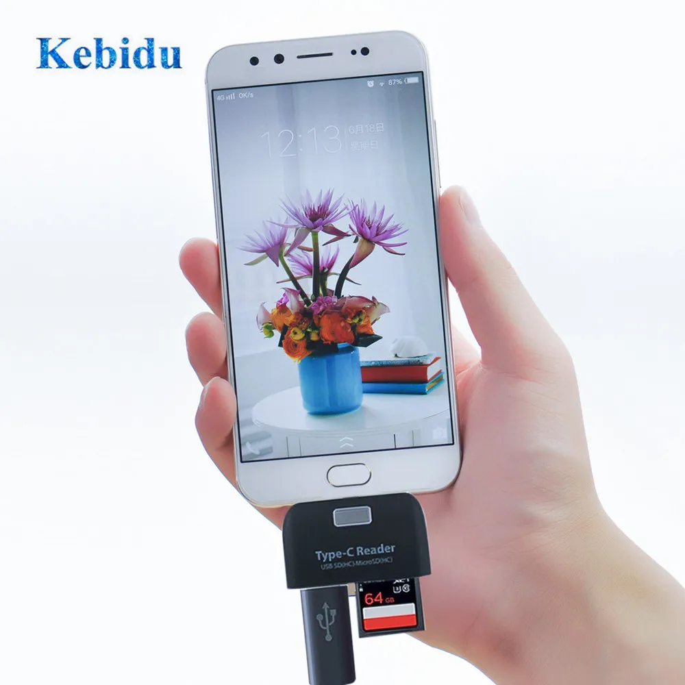 Micro USB устройство для чтения карт памяти KEBIDU 3 1 Type C|Картридеры| |