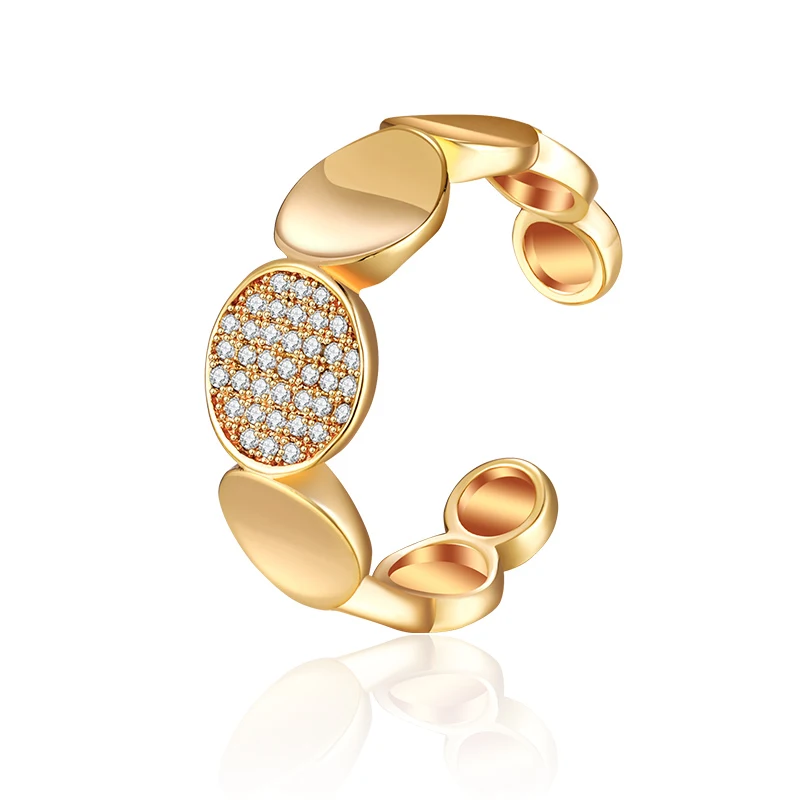 gold MAIKALE, креативный, золотой, серебристый цвет регулируемый, Открытое кольцо, кубический цирконий, обручальное кольцо, кольца для женщин, ювелирное изделие, подарок для девочек - Цвет основного камня: gold
