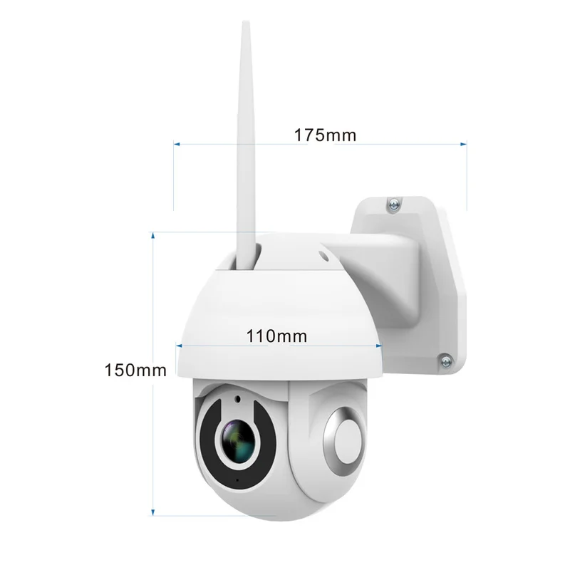 1080P PTZ IP камера Wifi наружная скорость купольная беспроводная видеокамера с Wi-Fi панорамирование наклона 4X цифровой зум 2MP сети видеонаблюдения