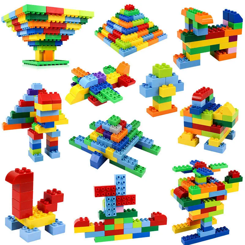 

DIY Color Creative Small Animals Funnel Slide Marble Race Run Track with Mini Ball Figures Big Building Block Bricks Sets Toys