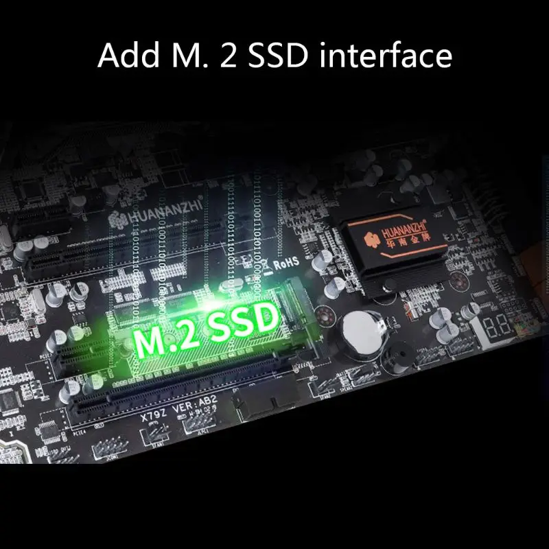 Huananzhi X79 двойной процессор Материнская плата LGA 2011 E-ATX USB3.0 SATA3 PCI-E NVME с двойным процессором Xeon