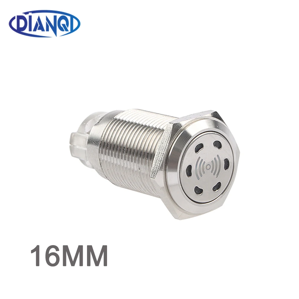

16mm Metal Buzzer 12V 24V 220V Flash Red LED Lamp Light Screw Metal Buzzer
