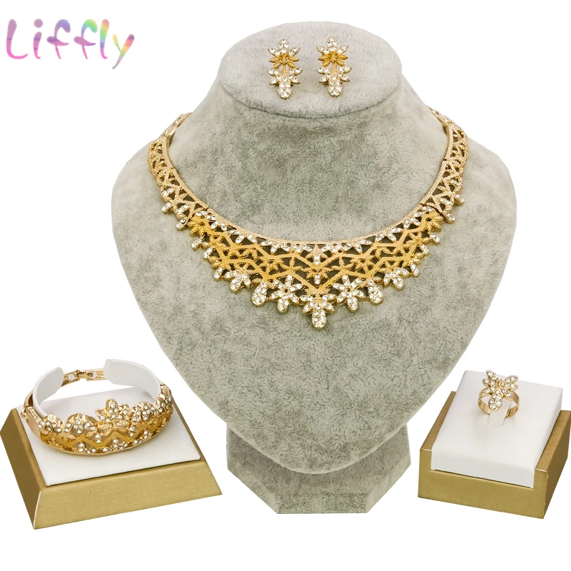 Женский классический свадебный комплект ювелирных изделий из 4 колец и