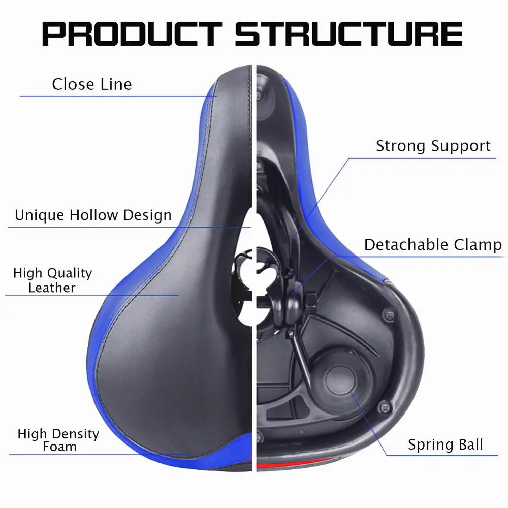 Сверхмощное седло для велосипеда с большой задницей гелевое горного и дорожного
