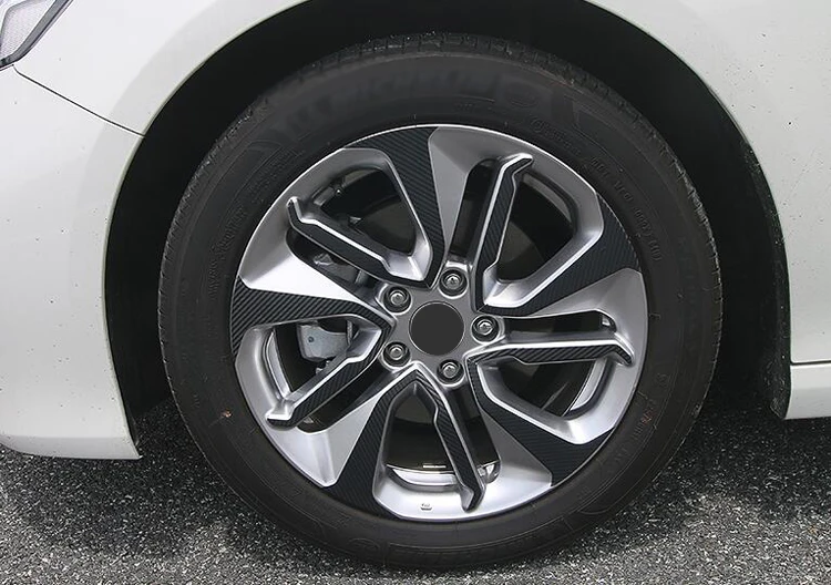 Автомобильные наклейки на колеса из углеродного волокна декоративные