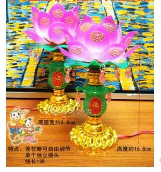 Оптовая продажа пару jade ваза фонари в форме лотоса буддийские фонарь подсвечники