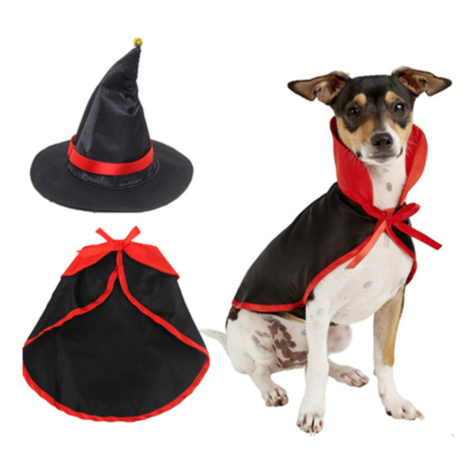 

Halloween Pet Costumes Cute Cosplay Set Vampire Cloak With Hat Puppy Party Cloak Cat Dog Cap Horns Kitten Puppy Cape Clothes