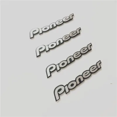 4 шт./лот pioneer Hi-Fi динамик аудио 3D алюминиевый значок эмблема стерео стикер 55x10 мм |