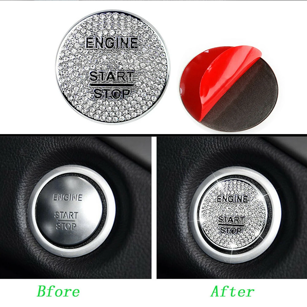 

For Mercedes Benz CLA CLS GLA GLC GLE GLK C E Class W205 W212 W213 Automobiles Start Switch Button Decorative Cover Car Sticker