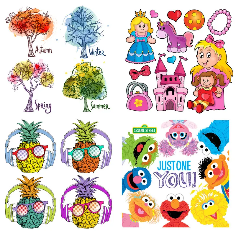 Мультяшные комбинированные наклейки ZOTOONE для железной переводной одежды