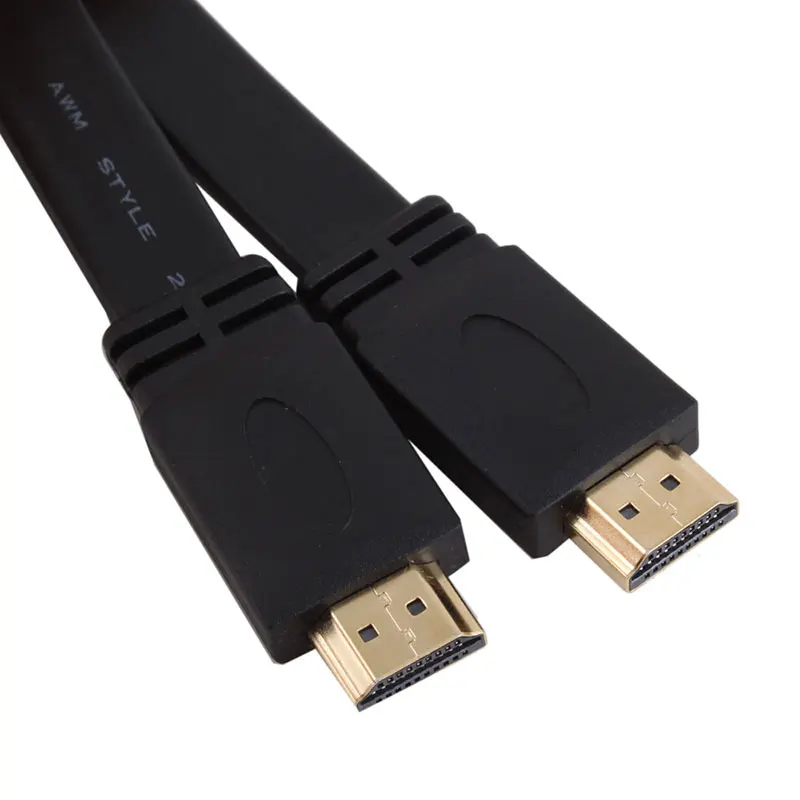 Высокоскоростной плоский кабель 0 3 м 1 4 а HDMI-совместимый 1080 в HD P w/ Ethernet 3D HDTV 30 см HITM