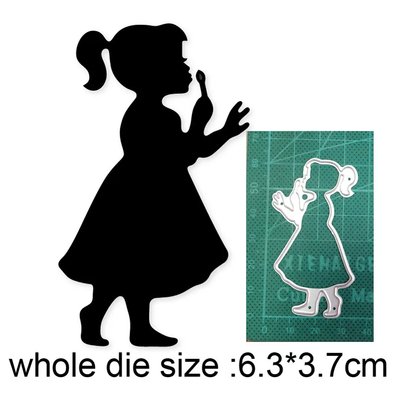 

Little Girl blowing Bubble Metal Cutting Dies for DIY Scrapbooking Paper and Card Making Decorative Embossing Die Cut Craft dies